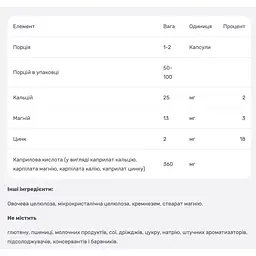 Каприлова (октанова) кислота Solgar 100 рослинних капсул - мініатюра 4