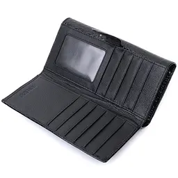 Лакований шкіряний гаманець з блоком для кредитних карток ST Leather 22683 чорний - мініатюра 10