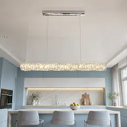 Лінійна хромована світлодіодна люстра Artlight 88031/L1000CH довжиною 97 см з 3 режимами 33W