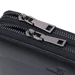 Чоловічий клатч на два відділення із натуральної шкіри ST Leather 22684 чорний - мініатюра 7