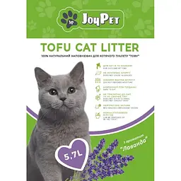 Наповнювач для котячого туалету JoyPet Tofu Лаванда натуральний 5.7 л - мініатюра 2