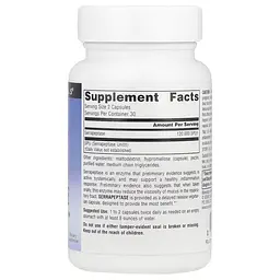 Серапептаза (Serrapeptase) Serrapeptase 120,000 SPU 60 капсули Source Naturals vit0004961 - мініатюра 2