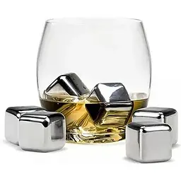 Металеві камені для віскі Circle Joy Ice Cubes (CJ-BK03) набір 4 штуки - мініатюра 3
