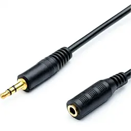 Кабель мультимедійний 3.5mm M to 3.5mm F 0.8m Atcom (16846)
