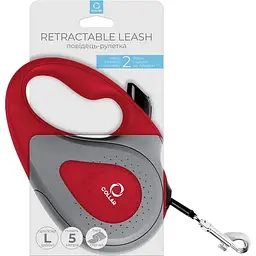 Повідець-рулетка для собак Collar, L, до 50 кг, 5 м, червоний - мініатюра 2