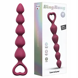 Анальний ланцюжок Love To Love Bing Bang M Plum Star 18.5 см (бордовий) - мініатюра 3