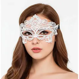 Еротична маска на очі біла One size (K0072-2)