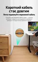 Мережева муфта для з’єднання кабелів Ethernet UGREEN NW116 два гнізда RJ45 на протилежних торцях потрібні два кабелі зі штекерами RJ45 до 1 Гбіт/с за умови підтримки гігабітного режиму всіма ланками мережі загальна довжина кабельної лінії до 100 м сумісна з кабелями Cat 6 і Cat 5e засувки фіксують штекери металеве екранування від електромагнітних перешкод чорний (30837) - мініатюра 7