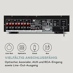 Стерео підсилювач Auna AMP-4000 DAB Hifi 400Вт (10038329) - мініатюра 6