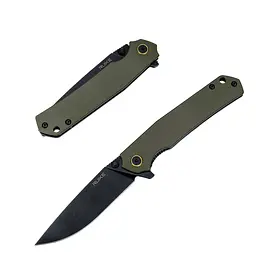 Нож складной туристический Ruike P801-G, (8.6 см) 14C28N/G10 оливковый - миниатюра 2