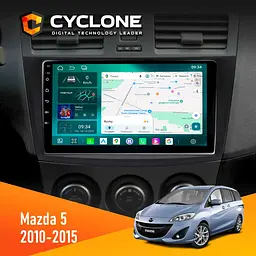 Штатна магнітола Mazda 5 (Premacy) 2010-2015 Cyclone C9-013 4x64 DSP 4G Cyclone (НФ-00007326)
