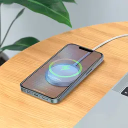 Бездротовий зарядний пристрій Hoco Original Series MagSafe 15W Wireless Fast Charger CW47 Silver [97879] - мініатюра 4