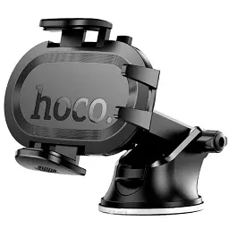 Автотримач для телефону Hoco H54 Brusco ultra-thin push-type на торпедо/лобове скло (на присосці) 4.5-7" Чорний - мініатюра 4