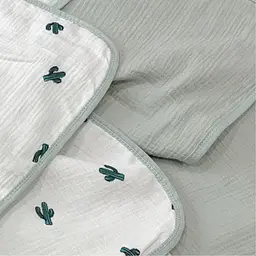 Плед Дитячий Lovely Svi Бавовна Муслін 100 х130 см - двосторонній - Зелений (501257) - мініатюра 2