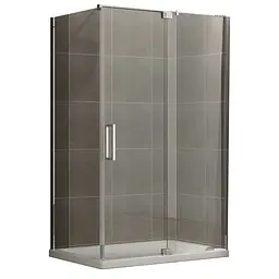 Душова кабіна без піддону Koer SR SC02-100x80x200-TR-01 прозоре скло Easy Clean 8 мм, хром KR5355, Універсальна, прозорий, хром