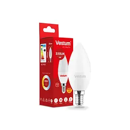 Лампочка Vestum LED C37 6W 3000K 220V E14 (1-VS-1304) - мініатюра 2