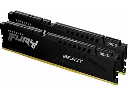 Модуль пам'яті Kingston FURY 32 GB (2x16GB) DDR5 6000 MHz Beast Black (KF560C30BBEK2-32) - мініатюра 2