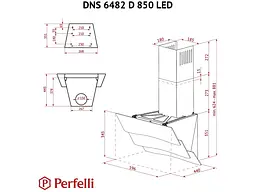Витяжка Perfelli DNS 6482 D 850 BL LED - мініатюра 8