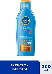 Сонцезахисний лосьйон NIVEA Sun Захист та засмага SPF 20 200 мл - мініатюра 2