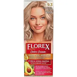 Крем-фарба Florex для волосся КЕРАТИН 9.3 Платиновий блонд