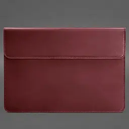 Шкіряний чохол-конверт BlankNote Crazy Horse на магнітах для MacBook 16 дюйм Бордовий - мініатюра 4