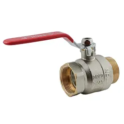 Кран кульовий Nolf Classic NFC.621-40-1 1/2" FM Гшв, ручка "важіль" червона NF3142 - мініатюра 2