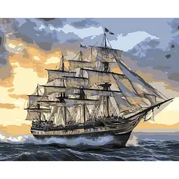 Картина за номерами Strateg Корабль у відкритому морі 40х50см VG051