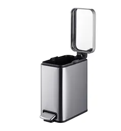 Відро для сміття Mixxus Premium Quadro-TC0105 SS Color з плавним закриттям, прямокутне, 5 л, нержавійка (MI7062) - мініатюра 3