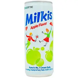 Напій молочний газований Lotte Milkis Apple яблоко 250 мл