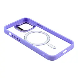 Чохол із підставкою MagSafe TPU PC Metal Stand Case and Camera Lenses Apple iPhone 15 Purple - мініатюра 4