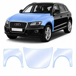 Антигравійна захисна бронеплівка за лекалами для Audi Q5 8R 2008-2017 - капот і передні крила