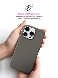 Силиконовый чехол с MagSafe для Apple iPhone 16 Pro, ICON2 MagCase, серый, противоударный, панель с мягкой подкладкой, защита всего корпуса, поддержка беспроводной зарядки, совместим с защитными стеклами и пленками, ArmorStandart (ARM81316) - мініатюра 8