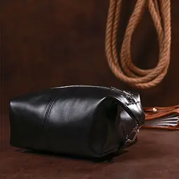 Стильна глянсова косметичка Shvigel 16403 чорна - мініатюра 9
