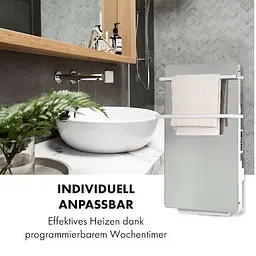 Інфрачервоний обігрівач Klarstein Hot Spot Crystal Flow LED для ванної кімнати 36 м² 2000 Вт 5-40 °C (10035036) - мініатюра 3