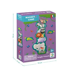 Дитяча магнітна гра "Друзі з джунглів" DoDo Toys 200256, 8 елементів - мініатюра 5