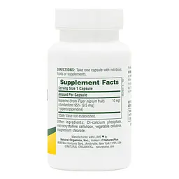 Біоперин Natures Plus Bioperine 10 mg, 90 капсул - мініатюра 2