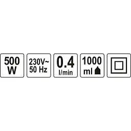 Пістолет для фарбування стін Yato 500 Вт бачок 1 л (YT-82550) - мініатюра 4