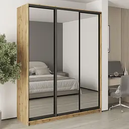 Шафа-купе тридверна MebelStar Комбо BG 3 Дзеркала 190x60x240 см Дуб тахо (MBS-9939)
