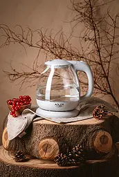 Чайник Adler AD 1283G Grey скляний 1.0л - мініатюра 2