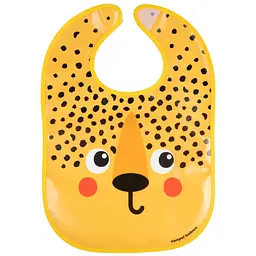 Слинявчик Canpol babies Hello Little пластмасовий з кишенькою гепард (9/232_ora2)