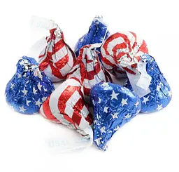 Шоколадні цукерки Hershey's Kisses Patriotic Foils Milk Chocolate Limited Edition 286г - мініатюра 5