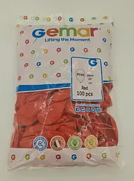 Латексна кулька, Gemar, пастель, червоний, 10 дюйм (25 см), 100 штук, для свят і фотозон