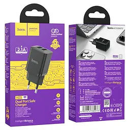 Зарядний пристрій Hoco N25 Maker (2 USB) 6931474782076 чорний - мініатюра 3