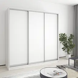 Шафа-купе тридверна MebelStar Комбо AL 3ДСП 210x45x210 см Аляска білий (MBS-3145)