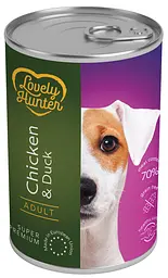 Вологий корм для дорослих собак з куркою та качкою Lovely Hunter Adult with Chicken and Duck 400 г