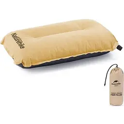 Подушка самонадувна Naturehike Sponge automatic NH17A001-L жовта - мініатюра 2
