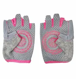 Велорукавиці дитячі Chdren Sport з короткими пальцями L рожево-сірий (G0001592) - мініатюра 2