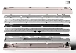 Клавіатура FL ESPORTS DIY-barebone MK750 Black Three-Mode (MK750-7980) - мініатюра 4