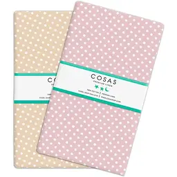 Набір простирадл полуторне Cosas DOTS 155х240 см (SetSheet_DropBeige_DropPink_155х240)