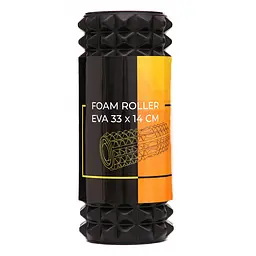 Масажний ролик Cornix EVA 33 x 14 см (валик, ролер) XR-0341 Black - мініатюра 5